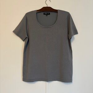 Jones New York Gray Short Sleeve Sweater XL